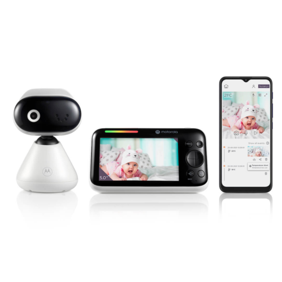Baby monitor Motorola PIP 5" — HD, visione notturna, 2-way talk, zoom digitale, portata 300 m 