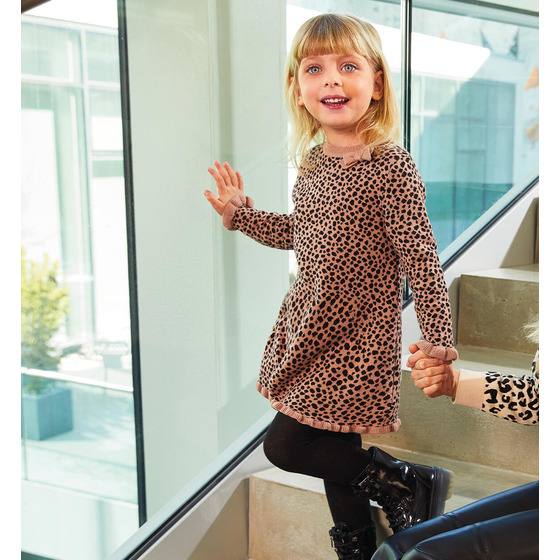 Abito bambina leopardato 