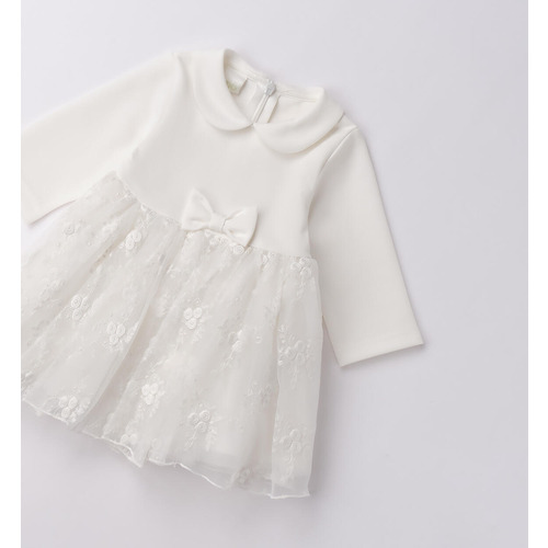 Elegante abito battesimo iDO bimba panna 