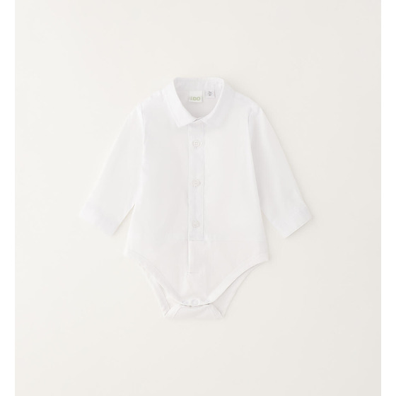 Body camisa iDO recién nacido blanco 