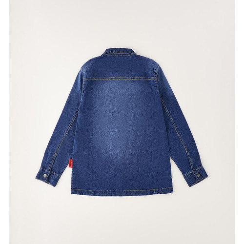 Jeanshemd iDO für Jungen, stone washed chiaro 