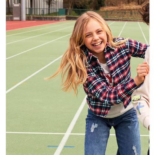 Camisa a cuadros para niña iDO ROSSO 