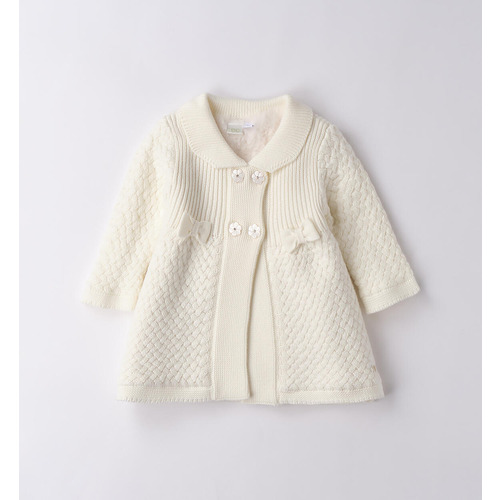 Abrigo para bebé niña iDO color crema 