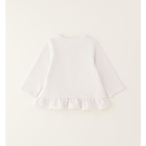 Cardigan per neonata con ruchese 