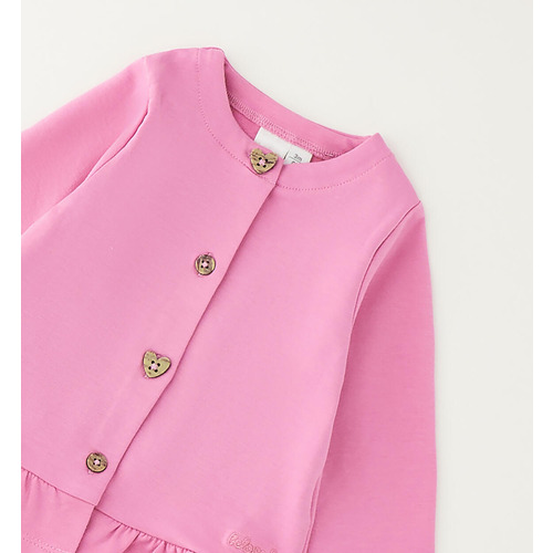 Cardigan per neonata con ruchese 