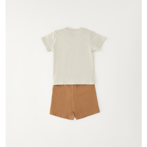 Conjunto de verano para bebé iDO color crema 