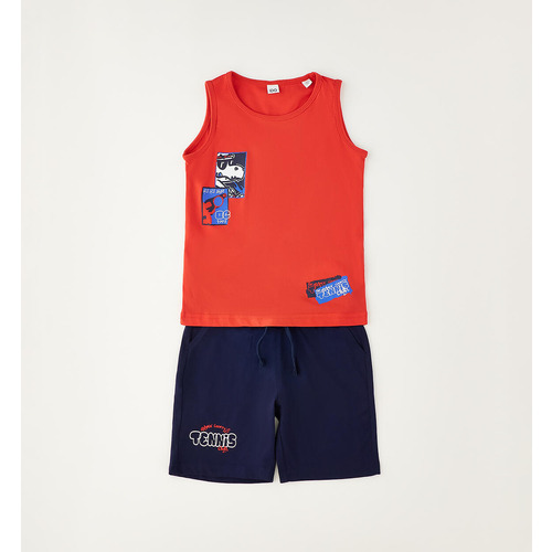 iDO 100% Cotton Boy's Set, Red 