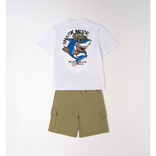 iDO 100% Cotton Boy's Outfit (White) 