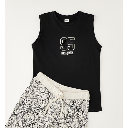 iDO 100% Cotton Boy's Outfit (Black) 