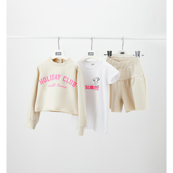 3-teiliges Mädchen-Set iDO, Beige 