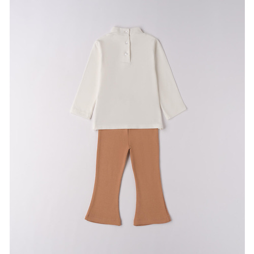 Completo bambina iDO leggings color BISCUIT 