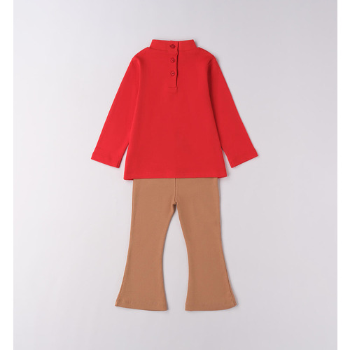 Completo bambina iDO leggings color BISCUIT 