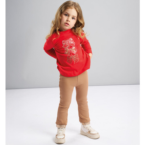 Completo bambina iDO leggings color BISCUIT 