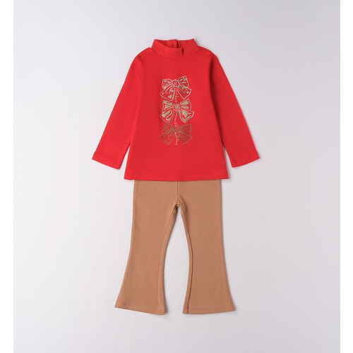 Completo bambina iDO leggings color BISCUIT 