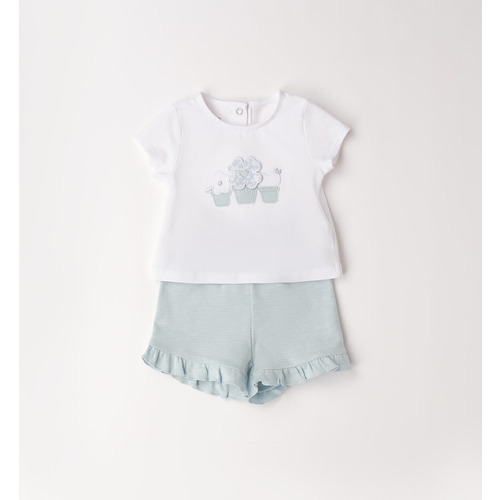 Conjunto de niña de verano iDO, blanco 