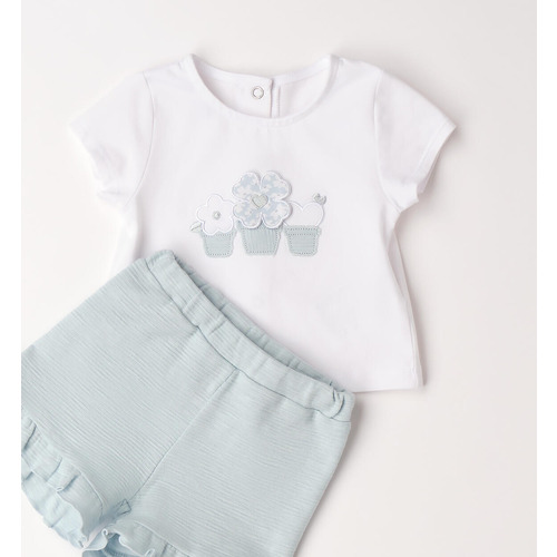 Conjunto de niña de verano iDO, blanco 