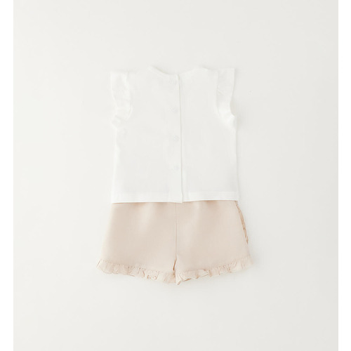 Ensemble iDO bébé: crème et rose pâle 