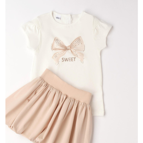 Conjunto iDO para niña - Crema 