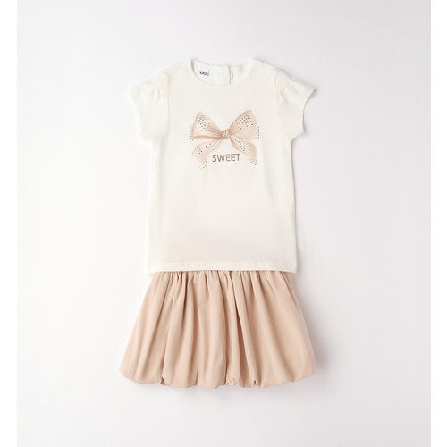 Conjunto iDO para niña - Crema 