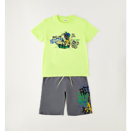Completo iDO per ragazzo giallo fluo 