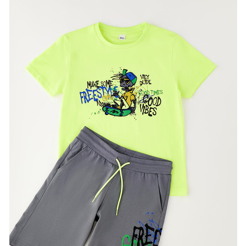 Completo iDO per ragazzo giallo fluo 