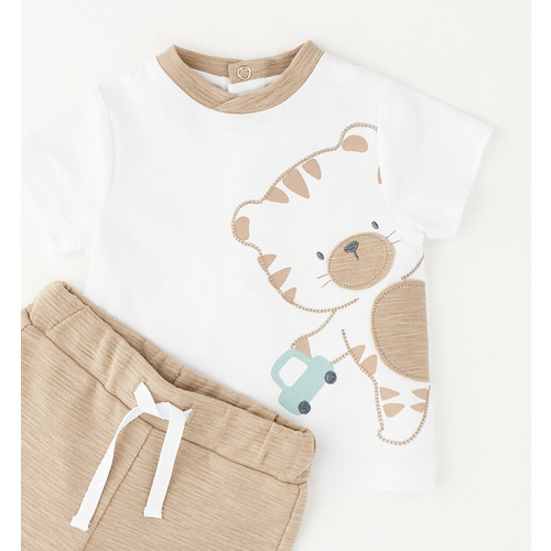 Completo neonato iDO due pezzi, bianco 