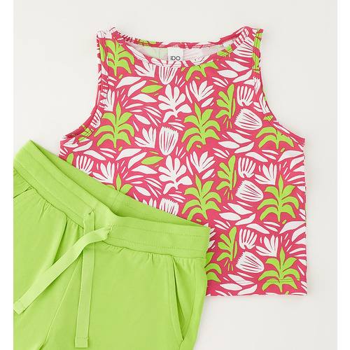iDO Sommer-Set für Mädchen, Farbe Fuchsia mit Aufdruck 
