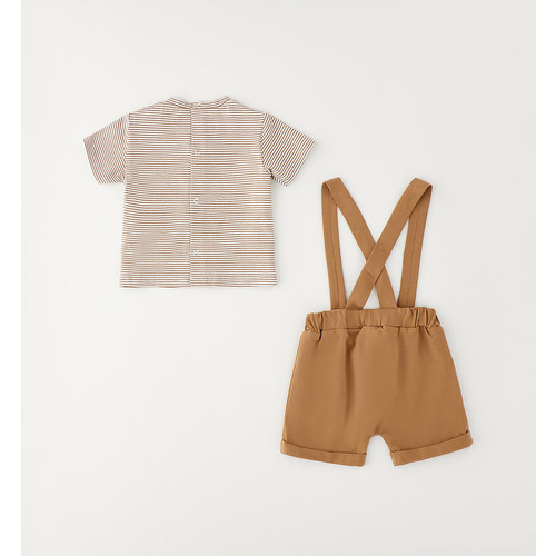 Completo salopette neonato iDO BEIGE 