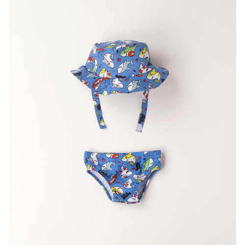 Bañador y gorro de baño para bebé 