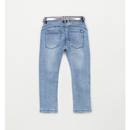 Vaqueros slim lavados para niña 