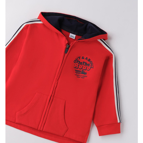 Sweatshirt iDO rouge pour enfant en 100% coton 