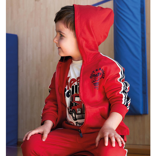 Sweatshirt iDO rouge pour enfant en 100% coton 