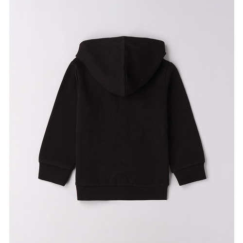 Sudadera iDO con capucha para niño, negra y verde salvia 