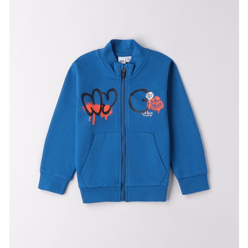 Sudadera iDO para niño, 100% algodón, turquesa 
