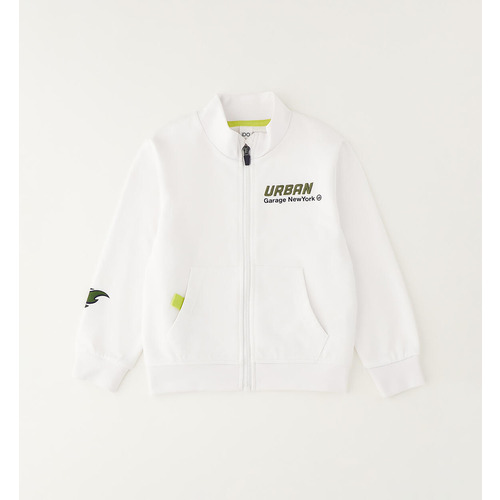 Fleece iDO für Jungen WEISS UND NAVY 
