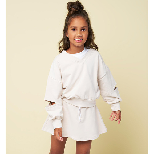 Sudadera iDO para niña, color crema 