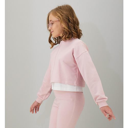 Sweat mauve pour fille iDO 