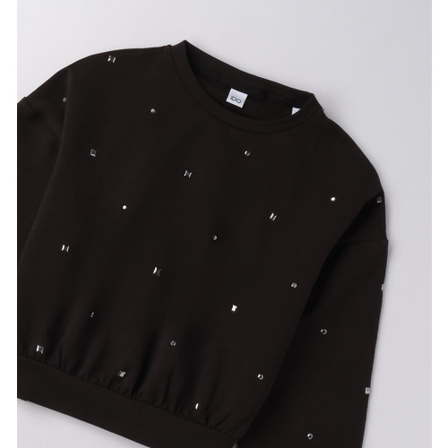 Sudadera niña con pedrería 