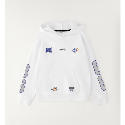 Sweat à capuche iDO garçon, blanc 