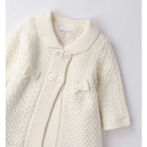 Abrigo para bebé niña iDO color crema 