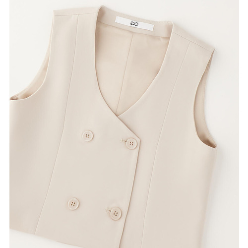 Chaleco elegante beige para niña iDO 