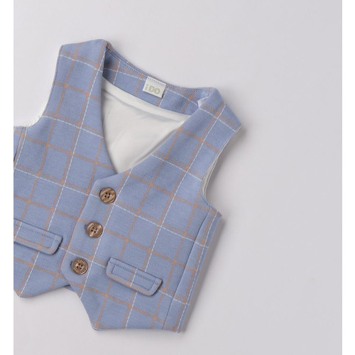 Gilet neonato iDO azzurro 