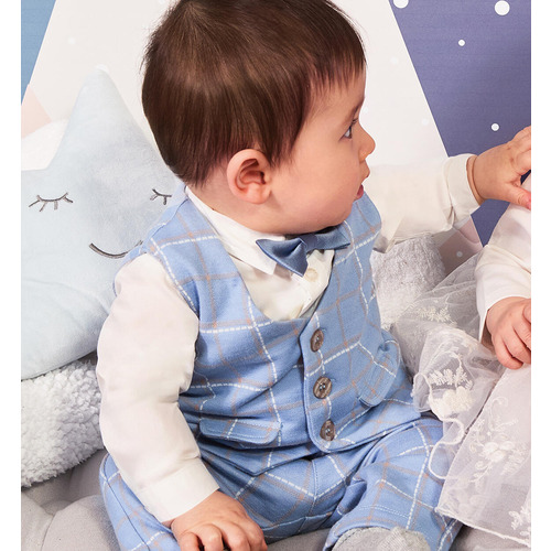 Gilet neonato iDO azzurro 
