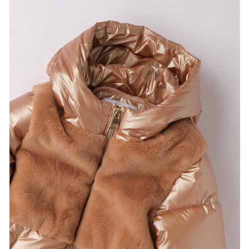 Lange iDO-Jacke für Mädchen in Biscuit 