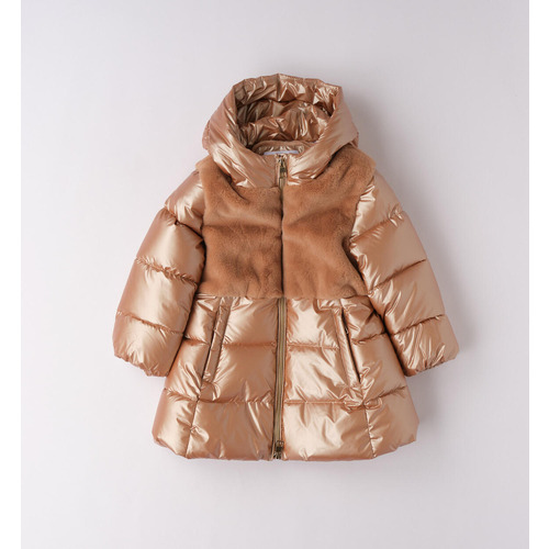 Lange iDO-Jacke für Mädchen in Biscuit 