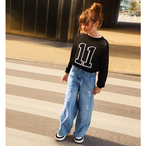 Weite Mädchenjeans 