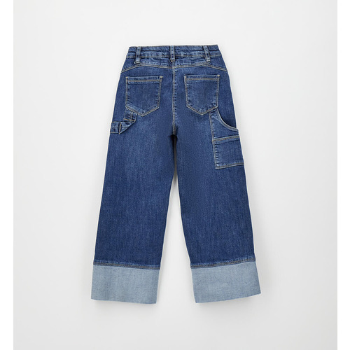 Jeans de tiro alto para niña 