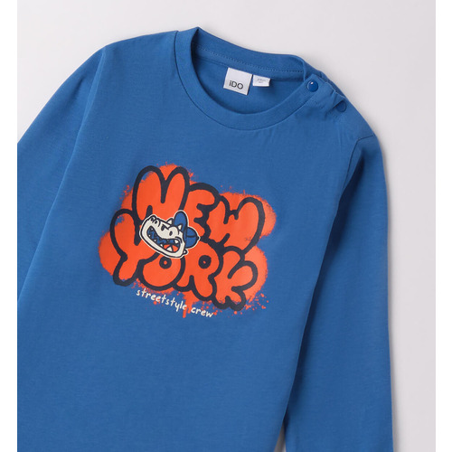 T-Shirt iDO aus Baumwolle in Cremefarben (Panna) 