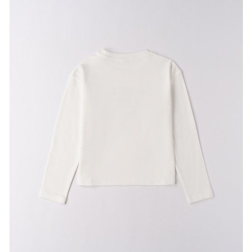 Maglietta iDO 100% cotone ragazza, color panna 