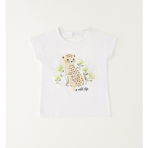 Weißes T-Shirt für Mädchen iDO 